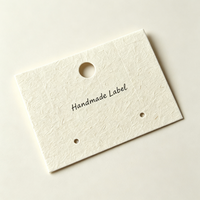 Cartes de présentation pour boucles d'oreilles en papier de riz texturé perforé, personnalisées pour l'emballage de bijoux faits à la main