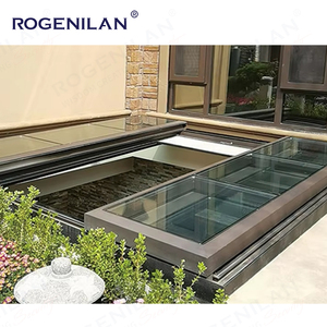 Alüminyum otomatik sürgülü panoramik ışıklık çift temperli büyük cam balkon veranda su geçirmez çatı iki yönlü sürgülü ışıklık - Product Image 1