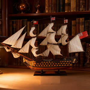 Maquette de bateau historique HMS Victory en <span class=keywords><strong>bois</strong></span> de 24 pouces, objet de collection antique, décoration nautique et maritime, bateau royal britannique - Product Image 3