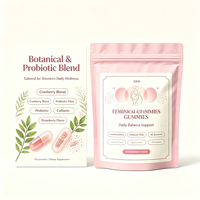 Gummies Équilibre Féminin Canneberge Prébiotique Probiotique Soutien Digestif 30 Unités OEM/ODM Marque Privée Vente en Gros pour Femmes