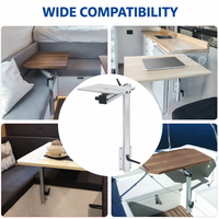 RV Schwenkbares Klapptischbein 360° °   Drehbare Verstellbare Aluminium-Wandhalterung für Tische in Wohnmobilen, Booten und Wohnwagen