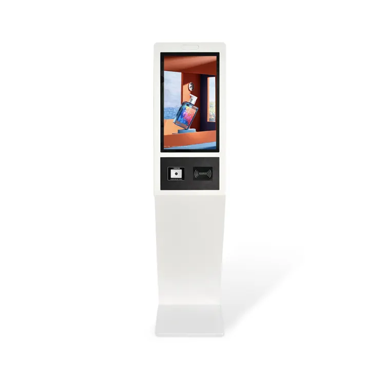 Programmable Android Display Multi Touch Screen Self-service Checkout Terminal Kiosk Stand 3G Camera Printer QR Scanner