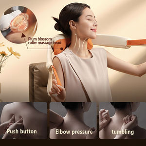 2025 modelo atualizado ombro e pescoço <span class=keywords><strong>massager</strong></span> com duplo efeito adicionando moxabustão carbono ameixa flor rolos - Product Image 5