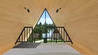 Maison Modulaire Préfabriquée en Acier de Luxe Moderne à 2 Étages, Kit de Maison Triangulaire à 3 Chambres Personnalisable pour Bureau, Origine Chine