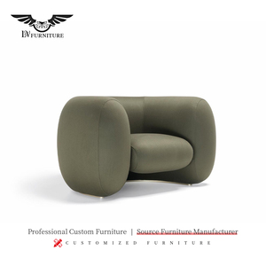 Set di Divani Minimalista di Lusso Leggero Personalizzabile Moderno Design Modulare in Tessuto per Arredamento Soggiorno di Villa - Product Image 1