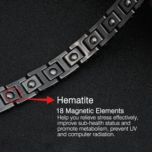 Logo personnalisé japonais céramique magnétique acier inoxydable bracelet mode bijoux chaîne <span class=keywords><strong>manchette</strong></span> bracelets pour hommes cadeau - Product Image 6