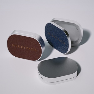 Magnetic Metal <b>Compact</b> Perfume Case Container Metal Solid Perfume Case Balm Container - Product Image 3