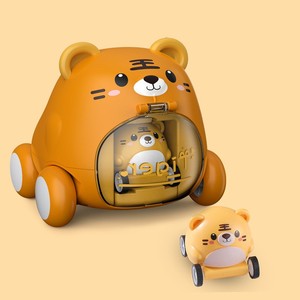 Coches de juguete de catapulta para niños y niñas de 2 a 3 años, coches alimentados por fricción para niños pequeños, coche de empuje y viaje, juguetes de animales de dibujos animados, regalo - Product Image 1