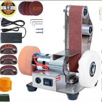 Ponceuse à bande électrique professionnelle 12V 96W, affûteur de couteaux, mini machine de polissage verticale, outil de bricolage pour le travail du bois