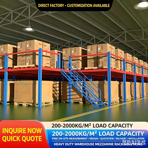 Industrial Prefabricated Heavy Duty Stainless Steel Boltless Powder Coated Mezzanine Shelf System 2-5 Layers Corrosion Racking - Product Image 3