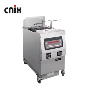Mesin Penggoreng Gas Otomatis 220V, Fryers Terbuka/Mesin Churros dengan Sistem Filter Oli