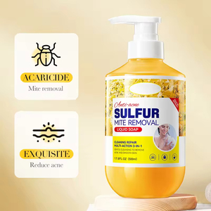 Gel de ducha exfoliante y blanqueador de azufre al por mayor, limpieza profunda, hidratante, refrescante, espuma antiácaros, cuidado corporal - Product Image 1