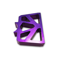 Precise Alignment CNC Machining OEM Aluminum Milling Drilling Turning Parts purple Shiny Precise Tolerance Custom Small Parts