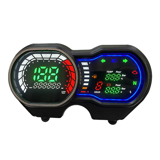 Motorcycle Digital Speedometer Cluster Meter Gauge Assembly Multi-Function Odometer RPM Fuel Indicator (Support Multiple Models)