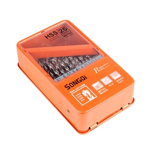 Jeu de forets hélicoïdaux SONGQI 25 pièces <span class=keywords><strong>HSS</strong></span> M35 DIN338 5% Cobalt à haute teneur en cobalt pour acier inoxydable/aluminium/<span class=keywords><strong>inox</strong></span> - Product Image 4