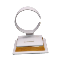 Présentoir à bijoux en cuir or blanc pour bagues support de plateau bracelet bracelets support de montre-conteneur élégant