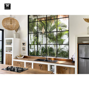 Fenêtres fixes <span class=keywords><strong>en</strong></span> acier et verre au design élégant avec grilles minces pour maisons Fenêtre <span class=keywords><strong>en</strong></span> verre de salon <span class=keywords><strong>en</strong></span> <span class=keywords><strong>fer</strong></span> forgé de style Crittall - Product Image 2