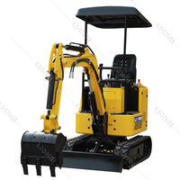Mini-excavatrice robuste de 1,5 tonne à haute efficacité, mini-pelle compacte, machine de terrassement à vendre