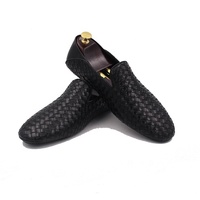 Chaussures mocassins en cuir ciré pour hommes, de haute qualité, avec logo et design personnalisés, style décontracté, en cuir tressé, fabrication artisanale, OEM ODM