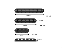 Clips de câble en silicone avec logo personnalisé, organisateur de câbles d'écouteurs USB, support adhésif pour câbles de bureau pour la maison et le bureau