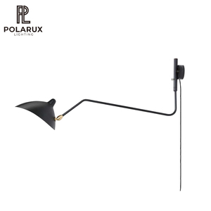 Applique a Braccio Orientabile Stile Mid-Century Moderno in Metallo Alluminio Ottone LED Produzione Diretta OEM ODM <span class=keywords><strong>Lampada</strong></span> <span class=keywords><strong>da</strong></span> <span class=keywords><strong>Parete</strong></span> Plug-in Serge Mouille - Product Image 1