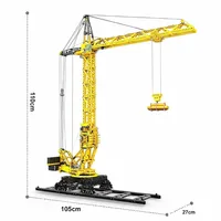 Nuevo Kit de Construcción de Grúa Torre RC con Control Remoto, Rompecabezas Modular de Ingeniería para Adultos, Regalo, 2524 Piezas, Juego de Bloques de Construcción