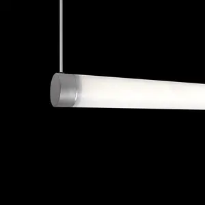 360 degree illumination 70mm round light tube white acrlyic lens architectural linear suspended pendant lighting