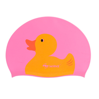 Gorro de Natación de Silicona con Personajes de Dibujos Animados para Niños, Transpirable, Antideslizante, para Piscina, Bonito Gorro de Natación para Niños