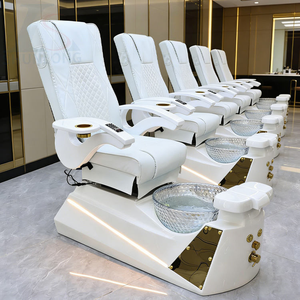 Sillón de Pedicura Eléctrico de Lujo para Salón de Uñas, con Spa para Pies, Reclinable y Ajustable, con Masaje - Product Image 2