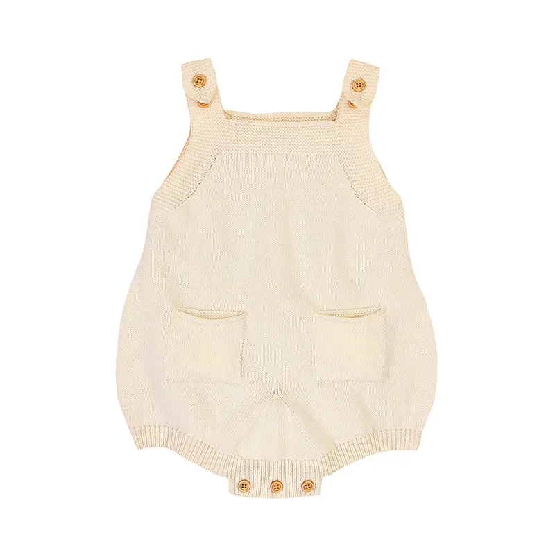 Mimixiong Tuỳ Chỉnh 100% Cotton Bé Dệt Kim Đáng Yêu Mùa Hè Rompers Unisex Giá Rẻ Bán Buôn Bé Rompers