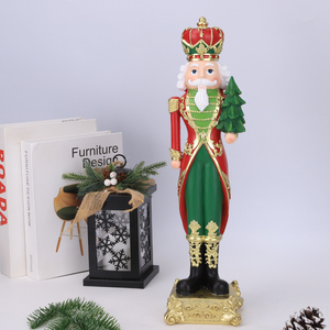 Redeco Bestseller Nussknacker Weihnachts-Harzfiguren-Set Geschenkbox Baum Rot Grün Gold für Feiertagsdekoration Geschenk - Product Image 2