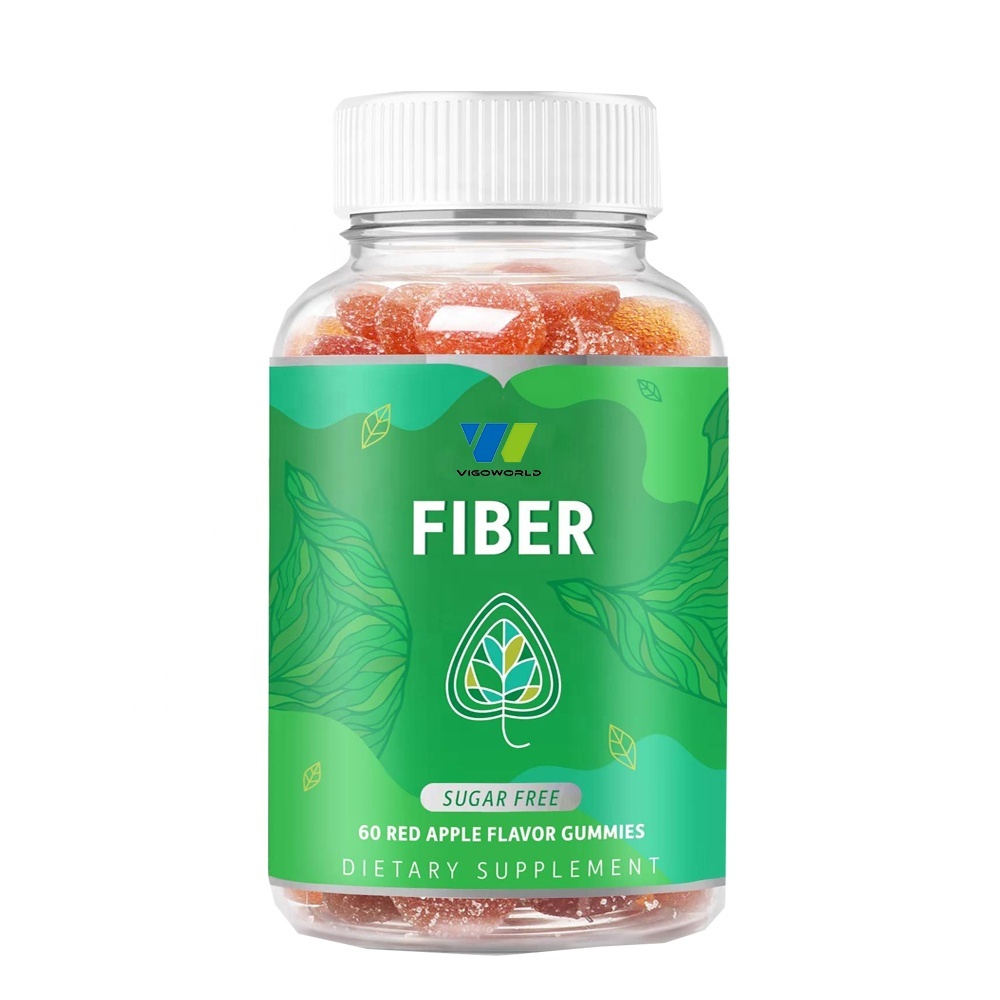 Private Label Fiber Prebiotic Gummies with Inulin Vegan Vitamin Gummies Improve Gut Health for Adults and Kids