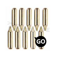 Cartouche co2 japonaise QC sans filetage 12g pour airsoft couleur argent ou revêtement doré cartouche co2 disponible