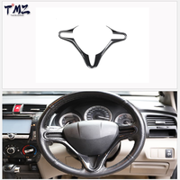 Kit de garniture de volant universel aspect fibre de carbone LHD RHD, couvercle intérieur pour Honda City 2008-2012, panneau de protection décoratif