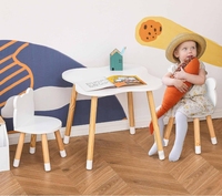 Ensemble table et chaises en bois pour enfants à bas prix Table d'activités en bois pour enfants Table et chaises d'anniversaire pour enfants