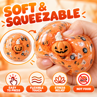 Jouet anti-stress Squishy artisanal Halloween : Citrouille et Fantôme à rebond lent pour soulager le stress
