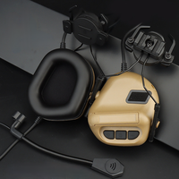 YF Auriculares Tactico Microphone de défense monté sur la tête Utilisation sans casque de réduction de bruit Casque de communication tactique