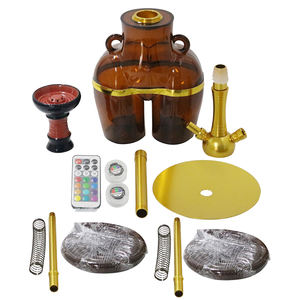 Nuevo personalizado iluminado LED Nargila Hooka agua Huka Set 2 manguera tubo Sexy culo Hookahs Nargile Sheesha Shisha Hookah - Product Image 4