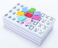 Juego de Fichas de Mahjong Americanas de Lujo Personalizadas, 166 Piezas, Acrílico Rosa, Calidad Profesional, Logotipo Personalizado, Tamaño Personalizado, Mesas de Juego/Casino