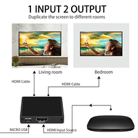 Répartiteur HDMI 4K 30hz 1 en 2 sorties pour moniteurs doubles Amplificateur en double pour Full HD 1080P