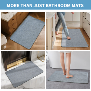 Tapis de salle de bain ultra fins sur mesure en gros, absorbants, séchage rapide, avec dos en caoutchouc - Product Image 5