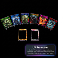 Porte-cartes magnétique holographique 35PT avec protection UV, étui laser arc-en-ciel à ouverture rapide pour cartes de sport à collectionner