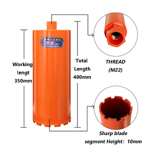 Mũi khoan lõi kim cương M22 mới với đường kính 25mm-200mmm công cụ khoan bê tông cốt thép Tổng chiều dài là 400mm - Product Image 2