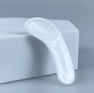 Atacado 33.5mm Creme Branco <span class=keywords><strong>PP</strong></span> Colher Baixo Preço Em Estoque Espátulas Cosméticas com Preformas Plásticas De Impressão De Seda - Product Image 6