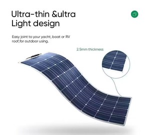 Panneau solaire flexible pour balcon 100W 120W 160W 200W avec ruban adhésif 3M, 18V, étanche, monocristallin, pour caravanes et véhicules - Product Image 2