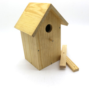 Custom Houten Natuurlijke Ambachten Ongeverfde Outdoor Vogel Huis Speelgoed Houten Huisdier Huis Voor Kinderen - Product Image 4