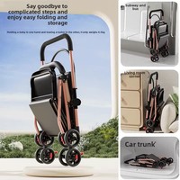 Poussette bébé légère en métal pour bébés de 0 à 3 ans, pliable, design à quatre roues à fermeture rapide, capacité de charge de 25 kg