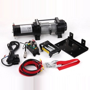 4000lbs çekme 12v/24v mini elektrikli vinç sentetik halat - Product Image 2