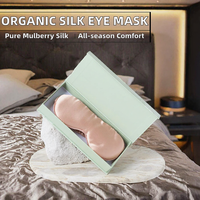 Masker Tidur Sutra Satin Organik Grosir dengan Logo Kustom dalam Kotak, 100% Sutra Mulberry, Dapat Digunakan Empat Musim, Lembut dan Bernapas