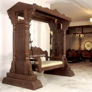 Epic Indian Wooden Carved King Style Jhula Solid Teak Wood Home <b>Swing</b> Customized Detachable Luxury Heavy Carved Jhula Price USA - Product Image 4